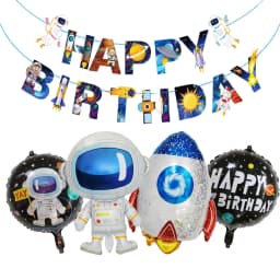 Space Birthday Supplies Astronaut Cake Topper Spaceman Mini Ornaments For Kids Boy Universe Outer Space Theme Party Decorations
