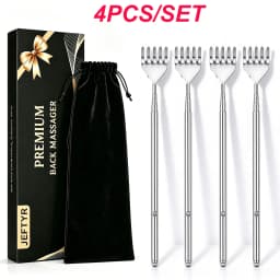Compact Telescopic Back Massager – Portable Extendable Stainless Steel, Ideal Birthday Gift & Christmas Stocking Stuffer for Sen