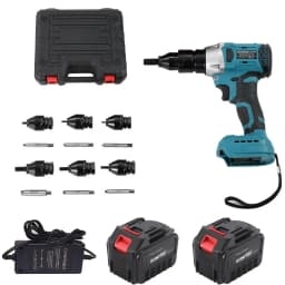 Heimerdinger Brushless Rivet Gun Blind Riveting Gun Flat Nuts Riveter Rivnut Tool Kit For M3 M4 M5 M6 M8 M10 M12 Pull Nuts