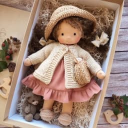 Handmade Waldorf Doll Mini Dress Up Doll DIY Artist Craft Waldorf Stuffed Dolls Soft Plush Toy Gift
