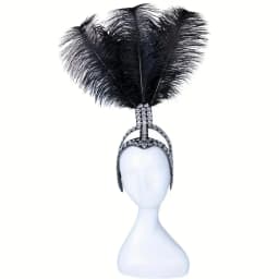 Carnival Headpiece Adorned with Rhinestones And Detachable DIY Feathers Featuring Stage Performances And Adjustable in Size