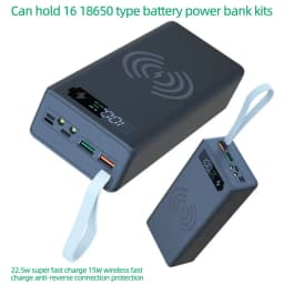 16*18650 Power Bank Case C16 USB Welding Free Power Bank Case Detachable Portable QC 3.0 PD DIY Shell Housing For Powerbank