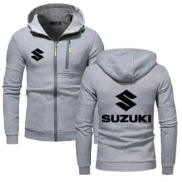 Suzuki Logo Motorcycle Racing Team Men Zip Up Hoodie 2026 New Casual Male Sweatshirt Spring Autumn Sports Men's Jackets Coat