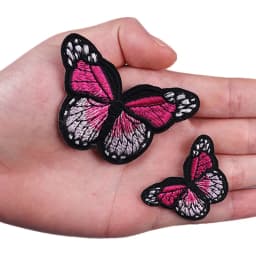 2PCS 21Color Butterfly Embroidered Patch Badges Iron On Patches For Clothing Thermoadhesive Patches On Clothes Sewing Appliques
