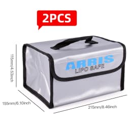 Lipo Guard Safety Bag Fireproof Explosion-Proof Portable Lipo Safety Bag 215*115*155mm for RC FPV Racing Drone Car Battery Safe