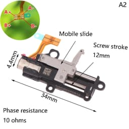 1PCS Precision Planetary Deceleration Lift Mini Push Rod Motor DC 3V Screw Slide Stepper Motor Long Linear Actuator