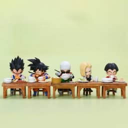 Anime Dragon Ball Z GK a bowl of good rice dining gobbler Vegeta Goku Eating Pvc Action Figures Collection Model Toys Gifts