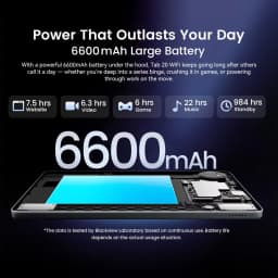Blackview Tab 20 WIFI Tablets 10.1'' HD+ IPS Display Widevine L1 4GB 64GB Unisoc T310 Android 15 6600mAh 8MP Tablet Pad PC