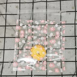 Flower Dot Bow Plastic Bag Wedding Birthday Cookie Candy Gift Packaging Bags OPP Self Adhesive Party Favors Decoration 14x14cm