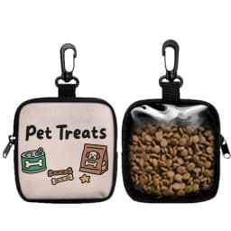 1 Pc Pet Snack Bag Cartoon Printed Portable Dog Training Bag Suitable For Dog Walks Outdoor Training Multifunctional Reward Bag