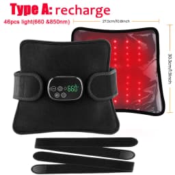 Multifunctional Cordless Massage Pad 660nm & 850nm Light Portable LED Light Wrap Pad for Knee Back Shoulder Waist Joint Relax