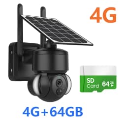 SHIWOJIA Outdoor Camera 4G / Wifi Solar Powered 7500mAh Battery with 5W Solar Panels 4MP Color Night Vision Wireless Garden CCTV