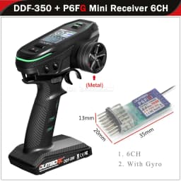 DUMBORC DDF-350 10CH RC Remote Controller 2.4G Digital Radio Transmitter Gyro Receiver for Drift Car Tank Boat Robot Toy Wltoy