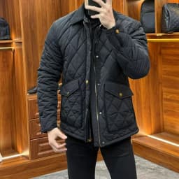 High-End Design Cotton Jacket Men's Slim Fit Collar Stand up Fashionable Patchwork Winter Outerwear Youth Popular Style