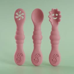 3PCS Silicone Spoon Fork For Baby Utensils Set Feeding Food Toddler Learn To Eat Training Soft Fork Cutlery Children's Tableware