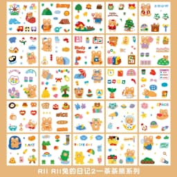 25/100 Pcs Cartoon Cute Sticker Pack Handbook Material Sticker Waterproof Handbook Sticker