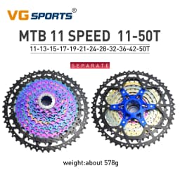 VG SPORTS MTB Cassette 8 9 10 11 12 Speed 40T 42T 46T 50T 52T Mountain Bike Cassette Separate Cassete Freewheel Bracket Sprocket