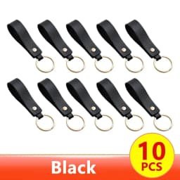 1/100pcs 8Color PU Leather Keychain Business Gift Suitable for Men and Women Car Key Strap Waist Wallet Keychains and Keyrings