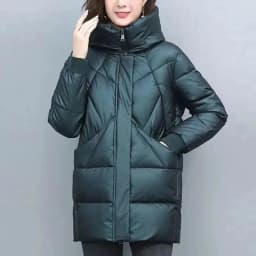 Down Cotton-Padded Jacket Women's Overcoat Winter 2026 New Thick Warm Parker Coat Fashion Loose Hooded Medium Long Cotton Jacket