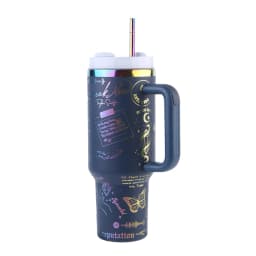 40oz Vacuum Insulated Car Mug Thermal Coffee Car Cup with Straw Stainless Steel Vacuum Insulated Tumbler for Sports Outdoor Tour