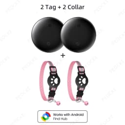Pets Smart Tracker Tag With Cat Collar Android Alternative to AirTag Works with Google Find Hub Anti-Lost GPS Tracker Locator