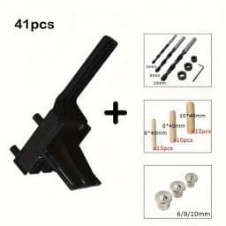 6/8/10mm Drill Bit Woodworking Dowel Jig Drilling Doweling Hole Saw Drill Guide Hole Locator For Carpentry Straight Hole Clamp