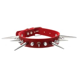 Big Spiked Choker Punk Rock Leather Collar For Women Metal Goth Necklace Jewelry Alternative Fashion Festival  Accessory