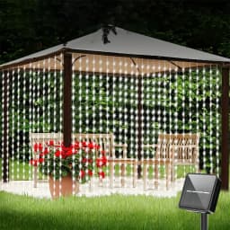 300Leds Solar Curtain String Light Outdoor Waterfall Garland Fairy Lights Garden Halloween Christmas Decoration Holiday Lighting