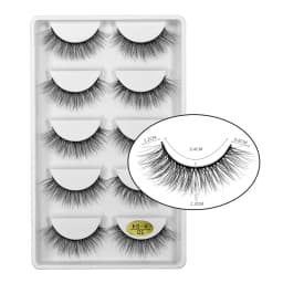 5 Pairs 3D Mink False Eyelashes H13, Soft Eyelash Extension Natural Eyelashes Makeup Lashes Wholesale G800, G806