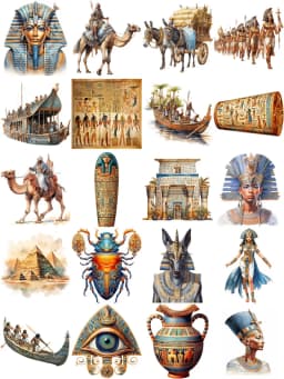 20Pcs/Pack Ancient Egypt Sticker DIY Craft Scrapbooking Album Junk Journal Decorative Stickers