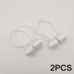 2pcs modern minimalist magnetic ball curtain tiebacks with thicker twisted cords can be styled at will,for bedrooms, living room