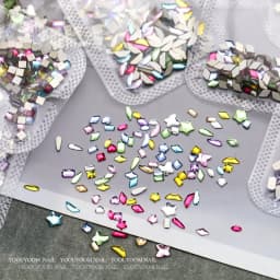 Mini Nail Art Rhinestones Crystal Acrylic Flatback Diamonds Mixed Shape Sparkle DIY Nail Luxury Manicure Accessories