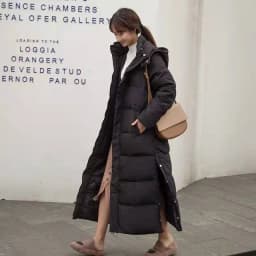 Black Hooded Jacket Coat 2026 Winter Female Thicken Medium Length Down cotton Loose Coats Women's Windproof Long Parka Overcoat