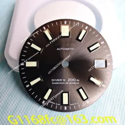 High Quality 62MAS Sun Gray Modified Dial for NH35 Movement Japan C3 Green Luminous Real Nail Plate