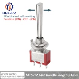 SH T80-T Series Flat Handle 6.35mm Panel Mount Mini Toggle Switch For RC Model Remote Controlller