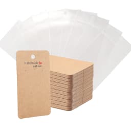100pcs Earring Card Holder With Self-Sealing Bag Set Including 50 Cards and 50 Clear OPP Storage Bags For Jewelry Display
