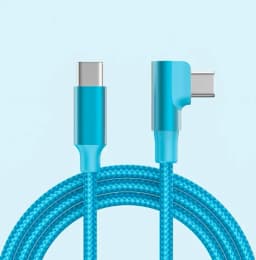 60W Elbow USB C Type C Fast Charging Cable for iPhone 17 16 15 Pro Max Samsung S25 S24 Xiaomi Redmi POCO OnePlus Oppo Vivo