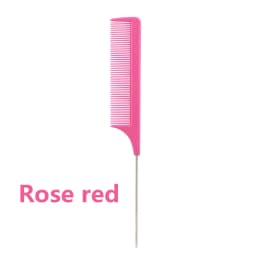 1pc Professional Pointed Tail Comb Salon Hair Styling Stainless Steel Antistatic Dyeing Hair Comb Special for Real Hair Wigs
