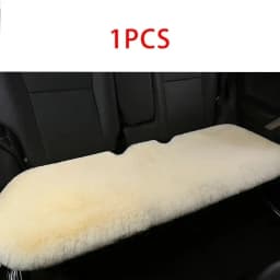 Plush Rabbit Fur Car Seat Cushion Winter Warmth Thick Wool Square Multicolor Cushion for Main Driver or Co-pilot Cover Universal