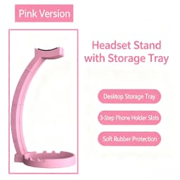 Headphone Stand With Storage Tray Desktop Headset Holder Hook For Earphones Cable Organizer Desk Storage Rack Gaming Headphones