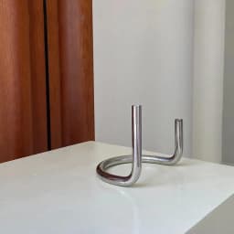 Creative U-shaped Twin Candlestick Nordic Bauhaus Style Stainless Steel Tube Decoration Designer Home Decor Candal Holder Gifts