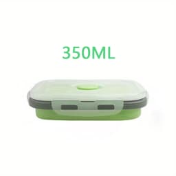 1/4PCS Folding Silicone Lunch Box Kitchen Refrigerator Preservation Box Eco-Friendly Picnic Storage Box Stackable Space Save