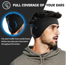 Warm Fleece Earmuffs Headband Soft Windproof Ear Warmer Unisex Outdoor Sports Headbands Ideal for Skiing Running Cycling
