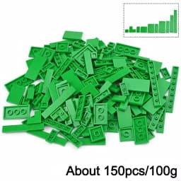 1x1 1x2 1x6 2x2 2x4 Bulk Mixed Smooth Building Blocks 11Color 150Pcs Creative City Thin Bricks Model Compatible Educational Toy