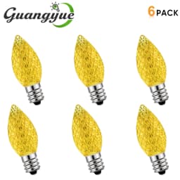Multicolor C7 LED Light Bulbs 0.6W E12 Garden Decoration Night Lights Vintage Candle Lamps for C7 Outdoor String Lights