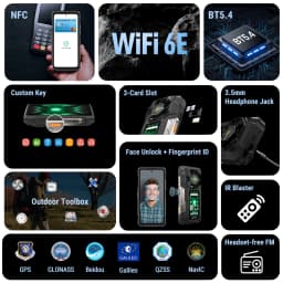 【2025 New】Ulefone Armor 33 Pro 5G Rugged Phone 25500 mAh 512GB ROM 120Hz Dual Screen NFC Android Smartphone MTK Dimensity 7300