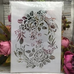 A4 29cm A Branch of Rose Flower DIY Layering Stencils Wall Painting Scrapbook Coloring Embossing Album Decorative Template