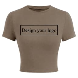 Women's Crop T-shirt Customize your team uniform design logo Y2K Fans Aid Club Fashion Party sisters DIY T-shirt Elasticity