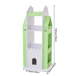 3/4 layer castle children's house rotating bookshelf toy storage rack display bookshelf storage cabinet home decoration