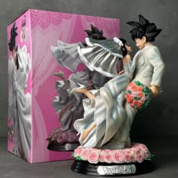 Dragon Ball Z Son Goku & Chichi Wedding Version 31cm Pvc Action Figure Collectible Model Toy Couple Statue Ornament Wedding Gift